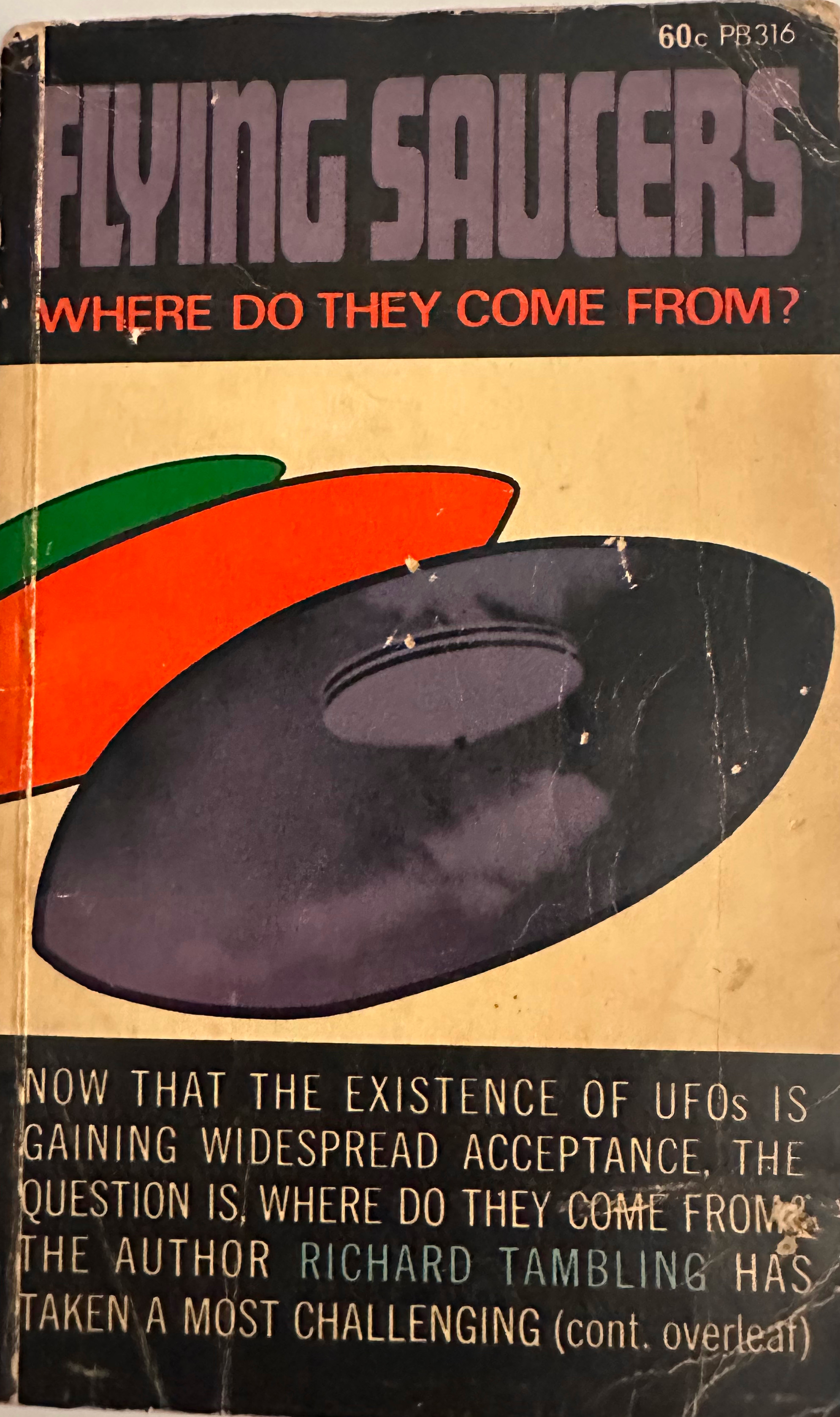 Flying Saucers Where do They Come From? By Richard Tambling - paperback